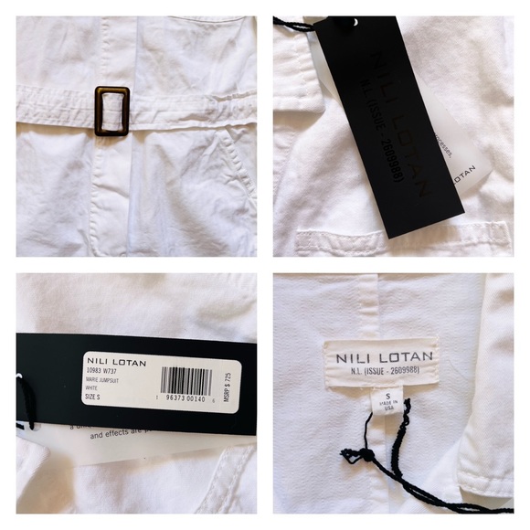 🛑SOLD🛑 New! NILI LOTAN Marie Military Jumpsuit in White - Picture 13 of 14